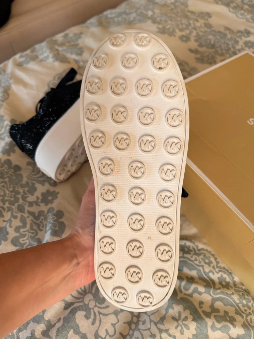Michael Kors Romey Embellished Platform Sneakers - 9.5M